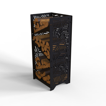 Stojak na drewno czarny - model L27